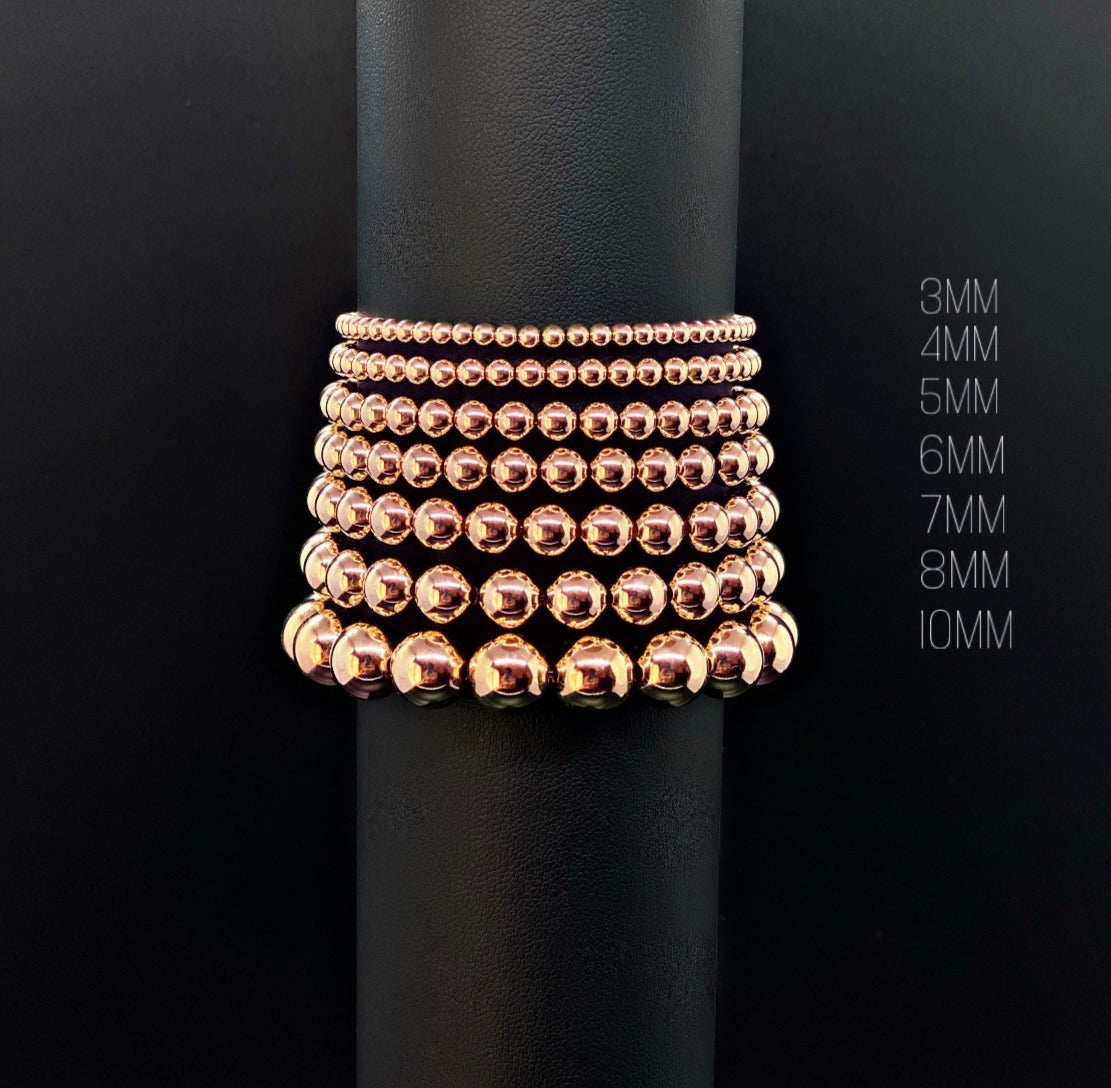 10MM ROSE GOLD FILLED BRACELET
