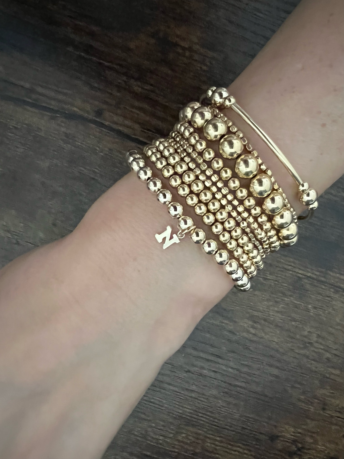 THE INITIAL BEADED BRACELET