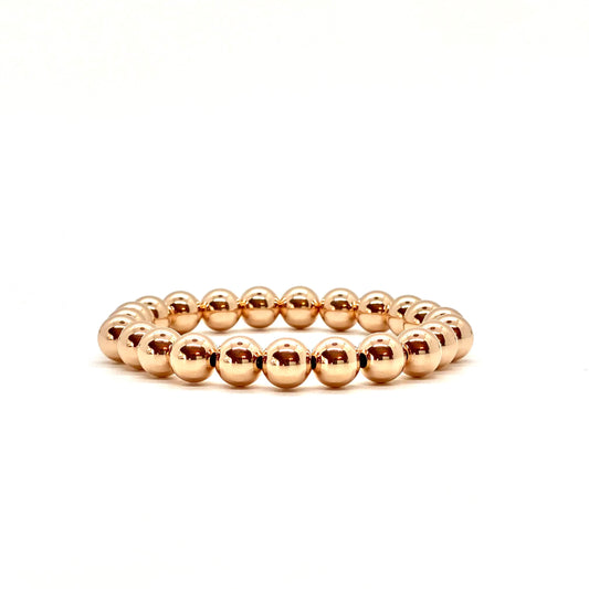 8MM ROSE GOLD FILLED BRACELET