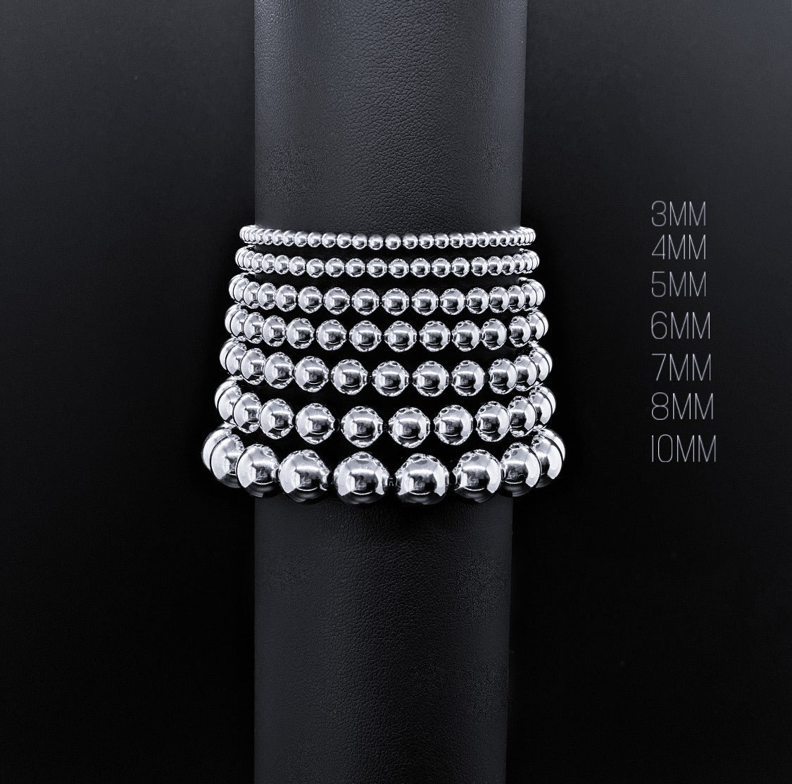 10MM STERLING SILVER BRACELET