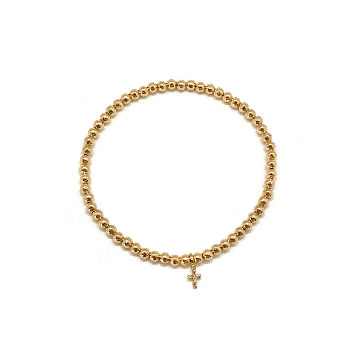 DAINTY CROSS CHARM BRACELET