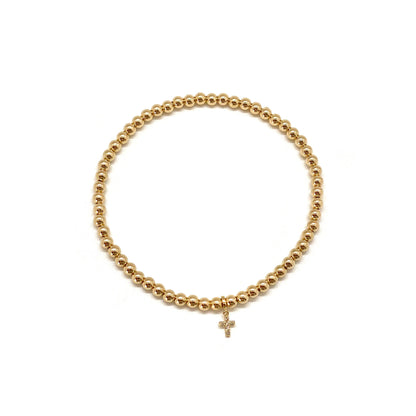 DAINTY CROSS CHARM BRACELET