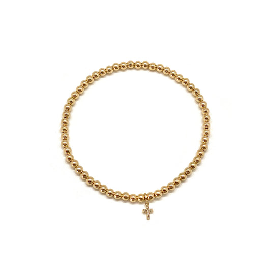 DAINTY CROSS CHARM BRACELET