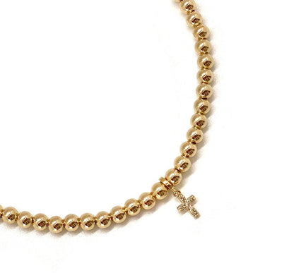 DAINTY CROSS CHARM BRACELET