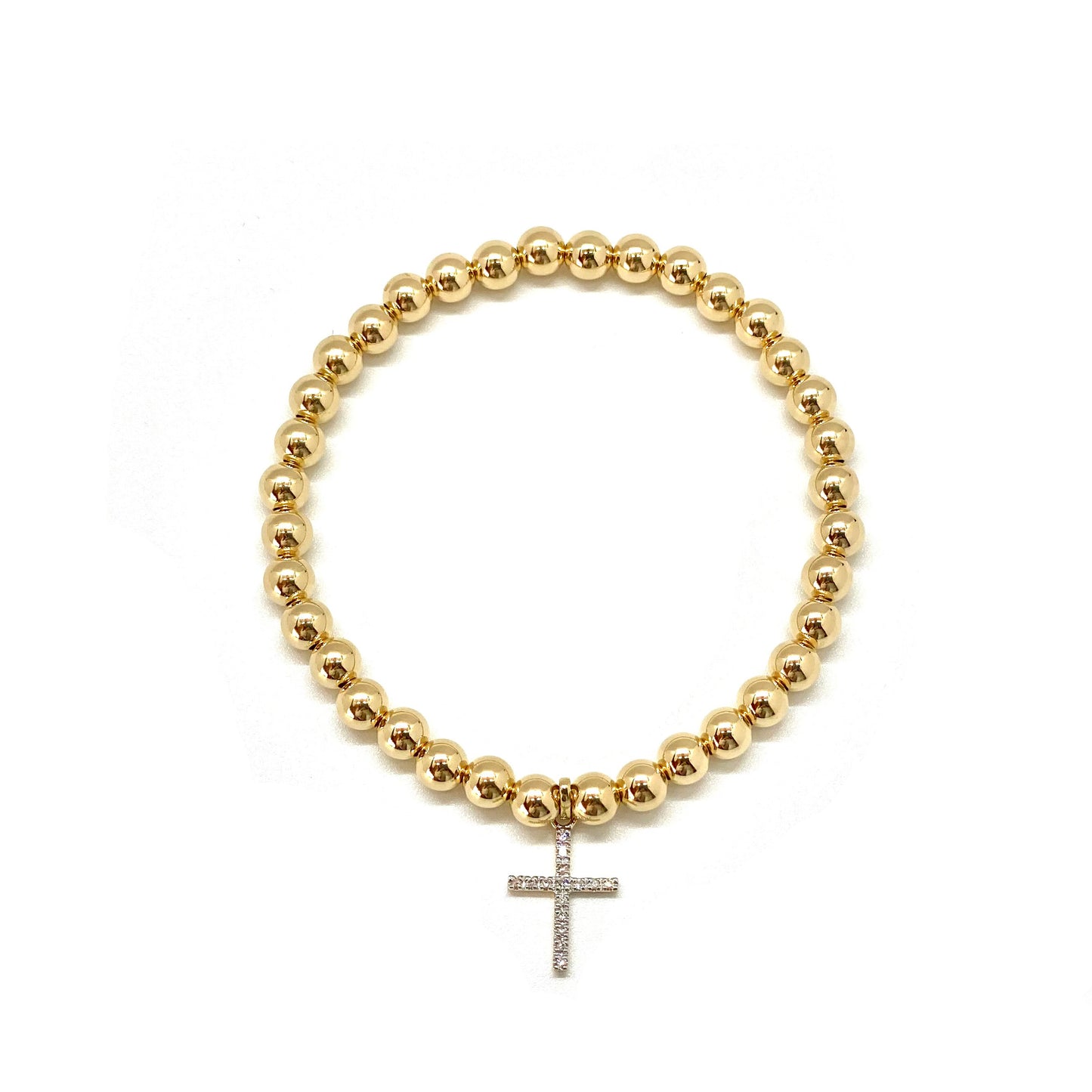 LARGE DIAMOND CROSS BRACELET