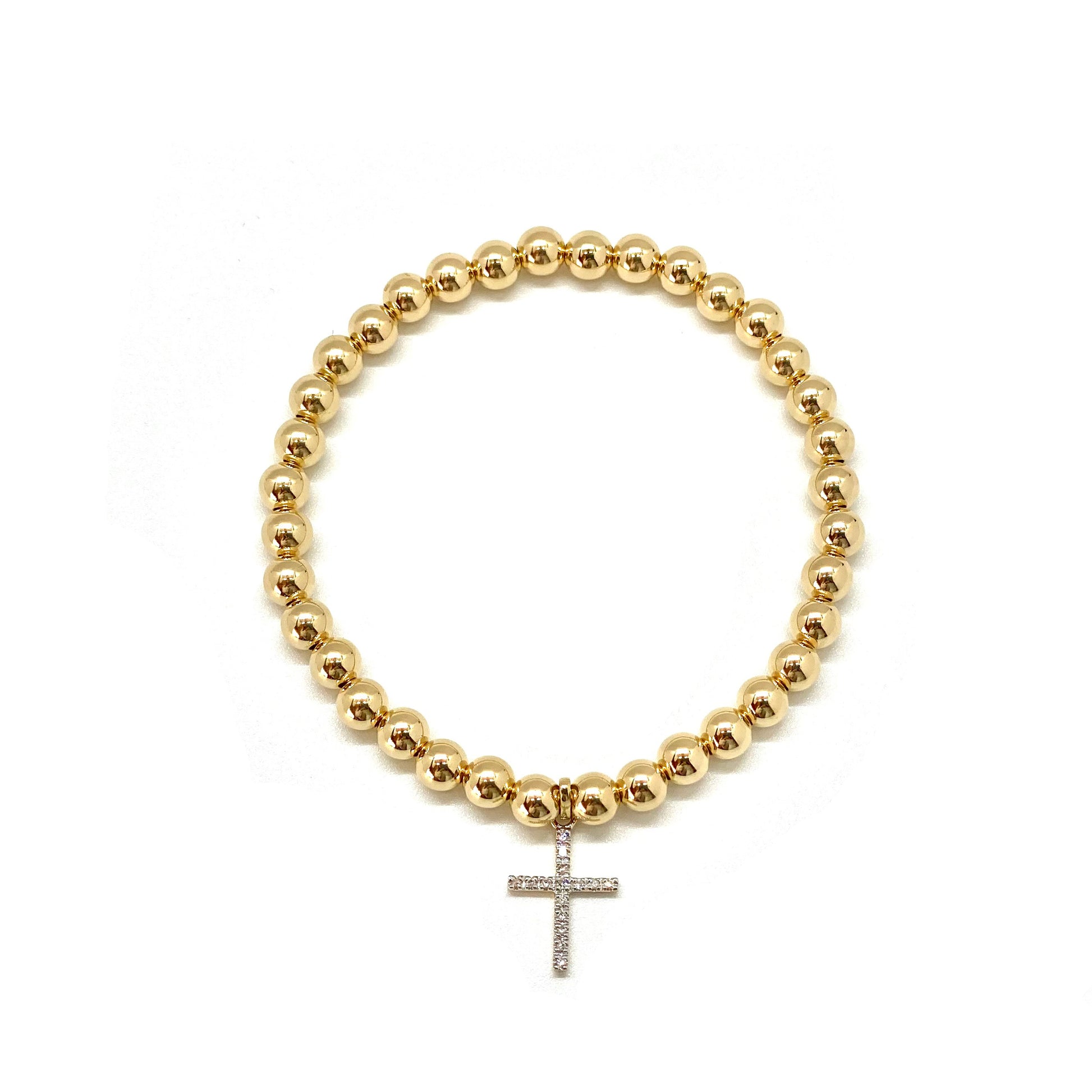 LARGE DIAMOND CROSS BRACELET