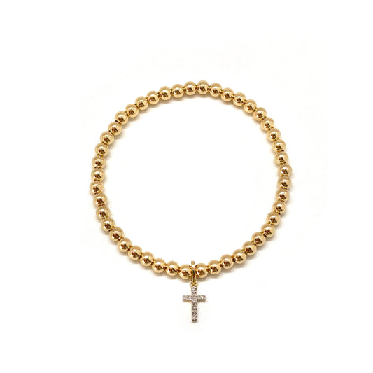 MEDIUM DIAMOND CROSS BRACELET