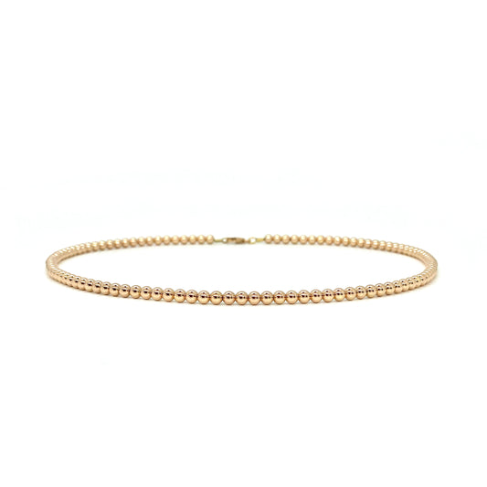 4MM ROSE GOLD FILLED NECKLACE