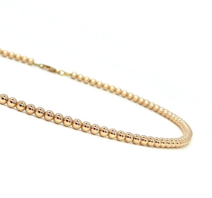 4MM ROSE GOLD FILLED NECKLACE