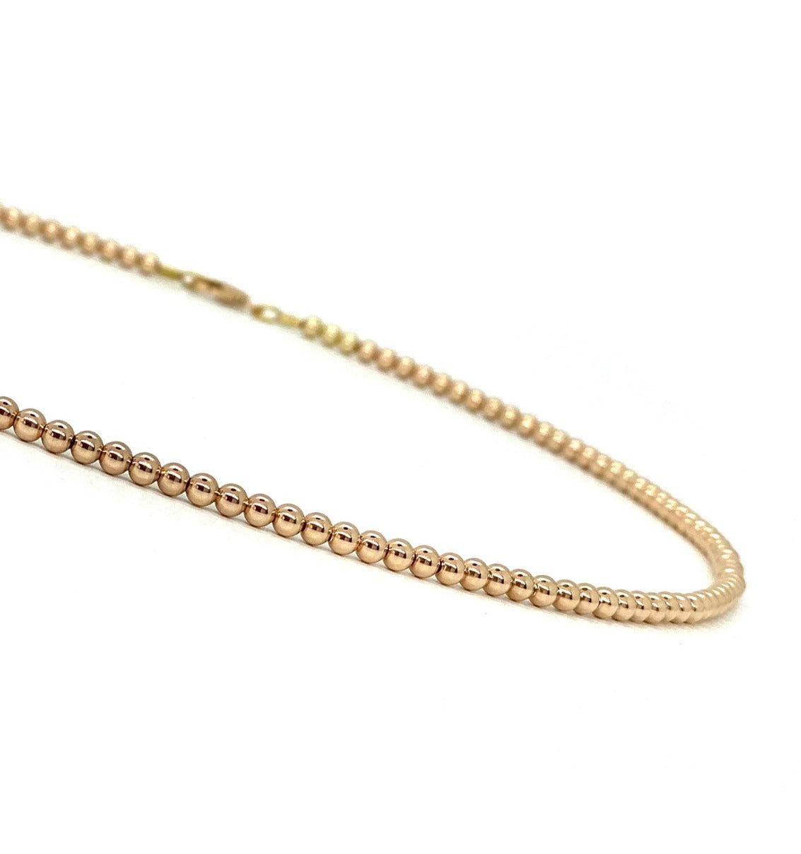 3MM ROSE GOLD FILLED NECKLACE