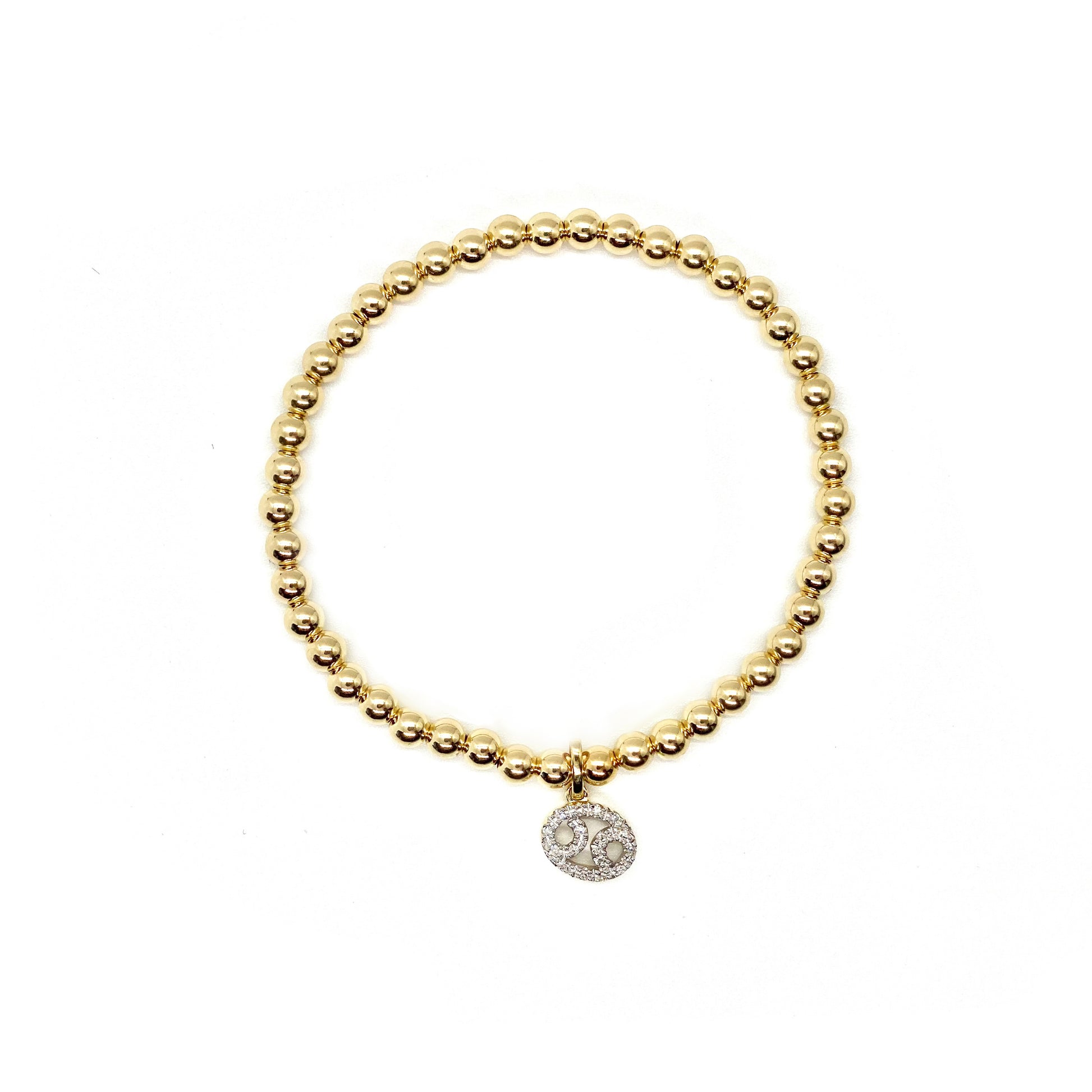 DIAMOND CANCER CHARM BRACELET