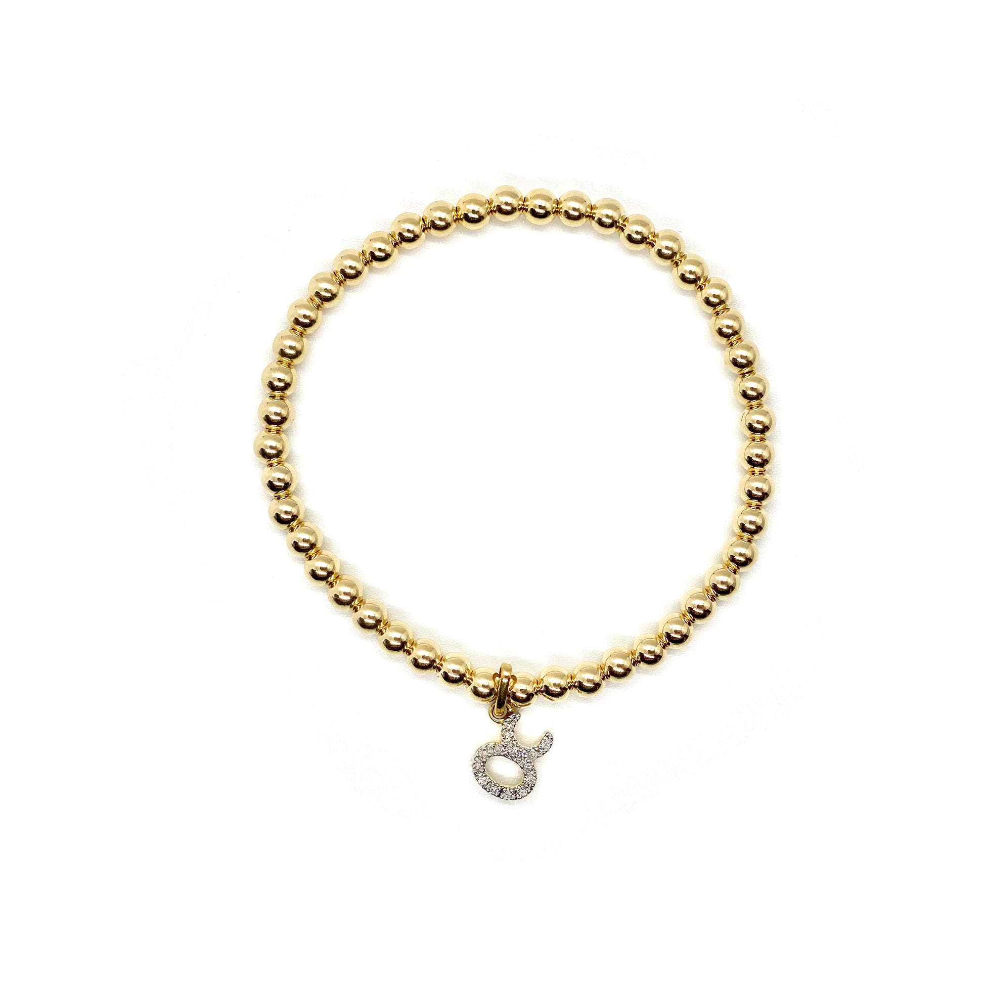 DIAMOND TAURUS CHARM BRACELET
