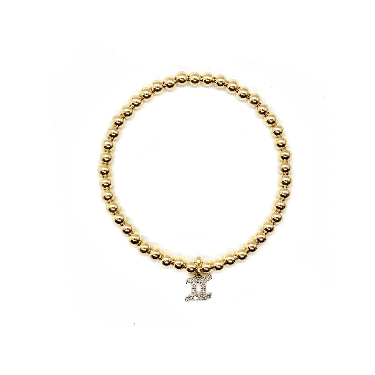 DIAMOND GEMINI CHARM BRACELET