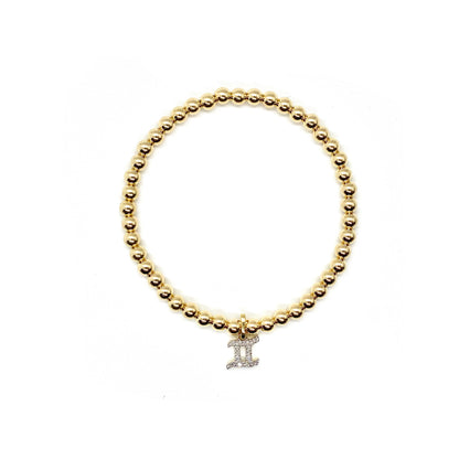 DIAMOND GEMINI CHARM BRACELET