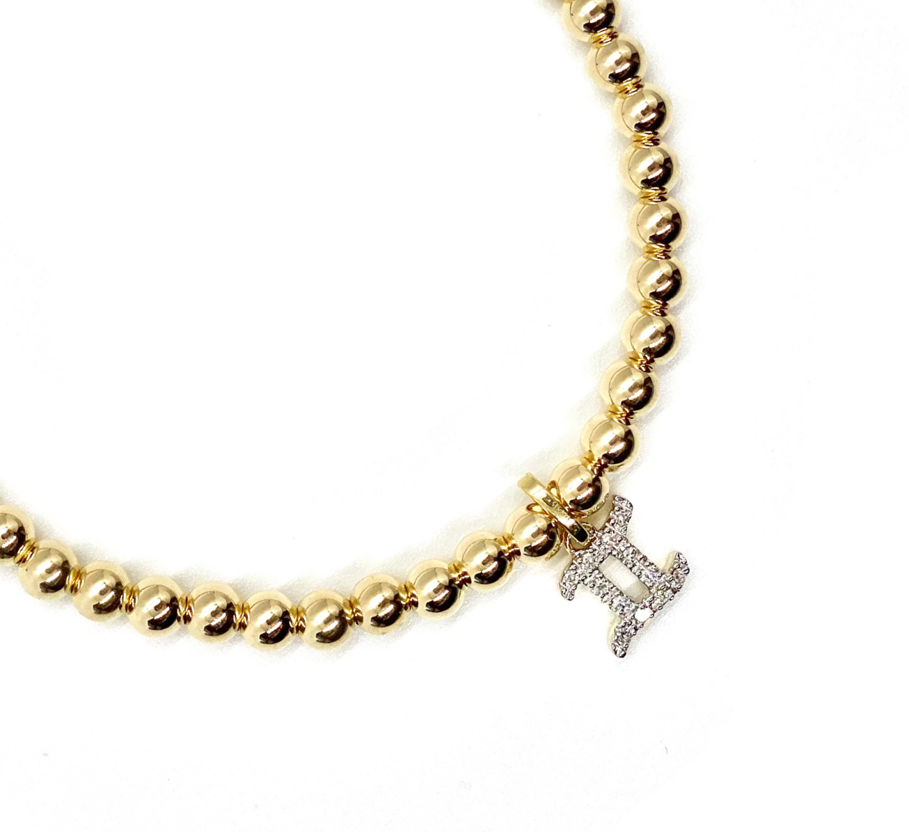 DIAMOND GEMINI CHARM BRACELET