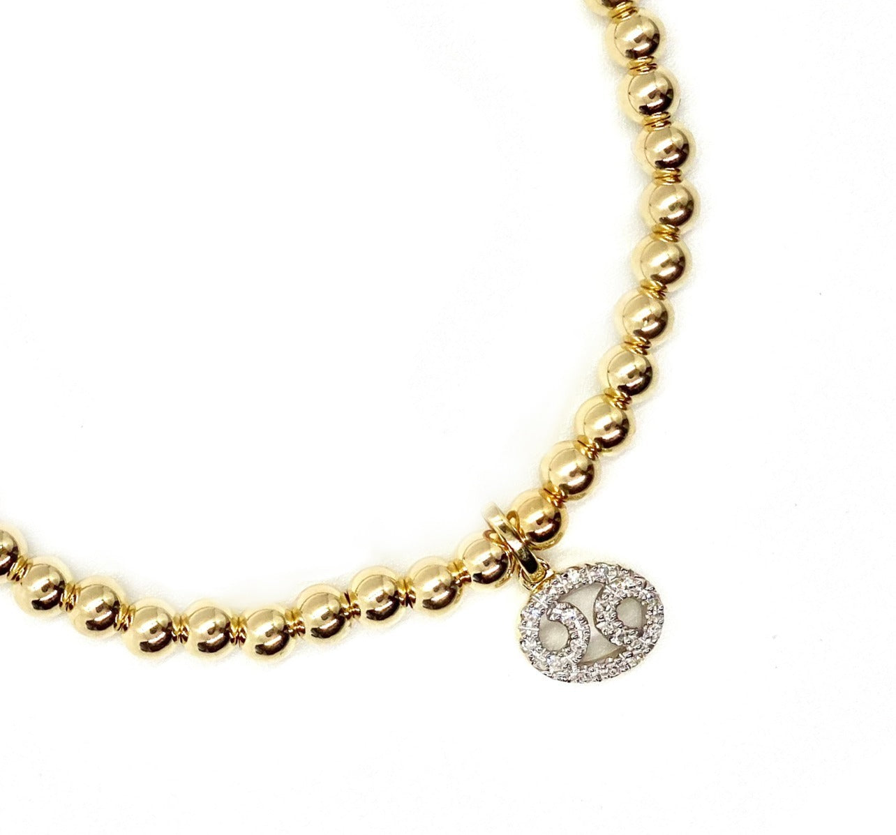 DIAMOND CANCER CHARM BRACELET