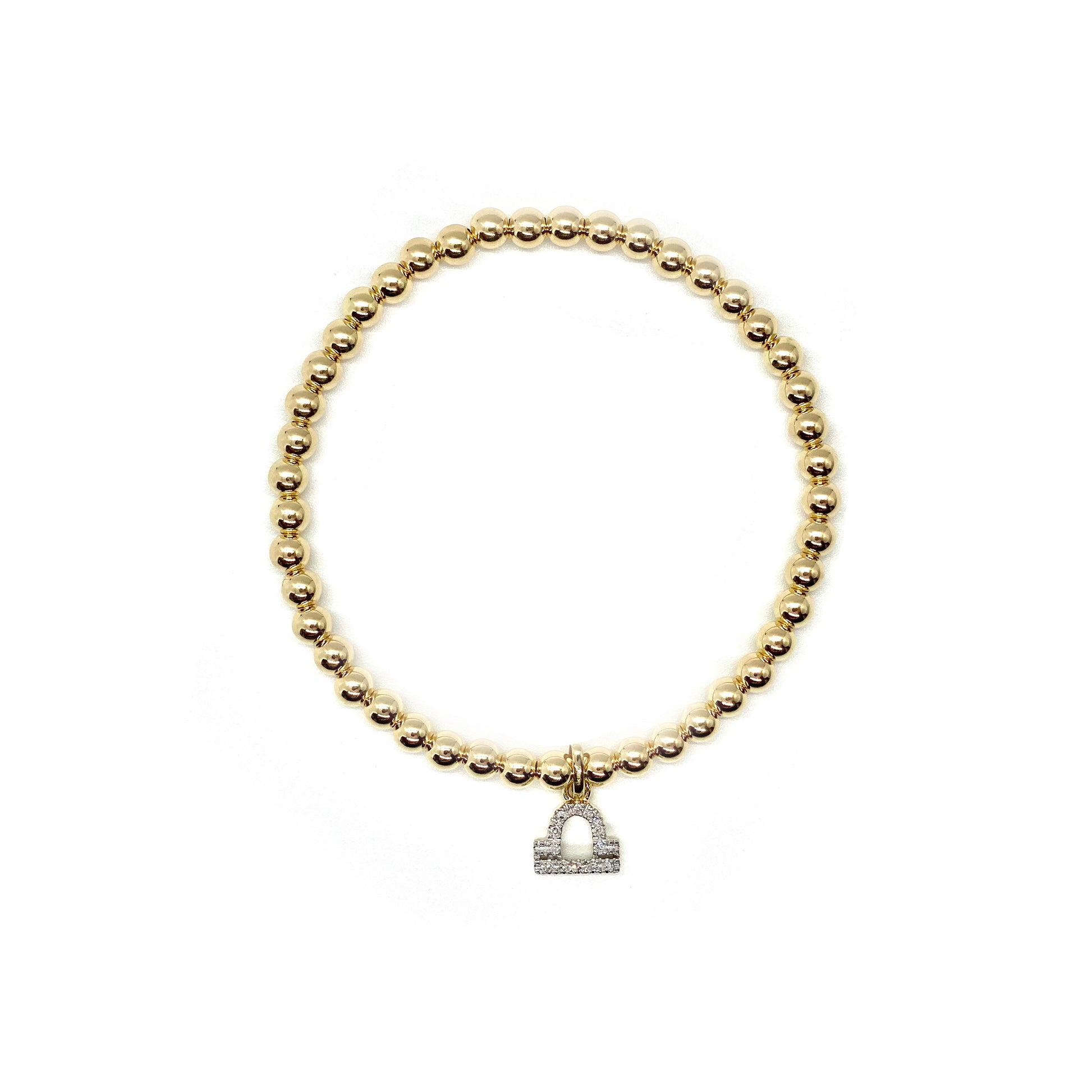 DIAMOND LIBRA CHARM BRACELET