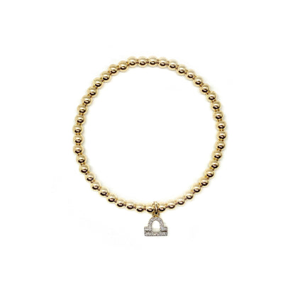 DIAMOND LIBRA CHARM BRACELET