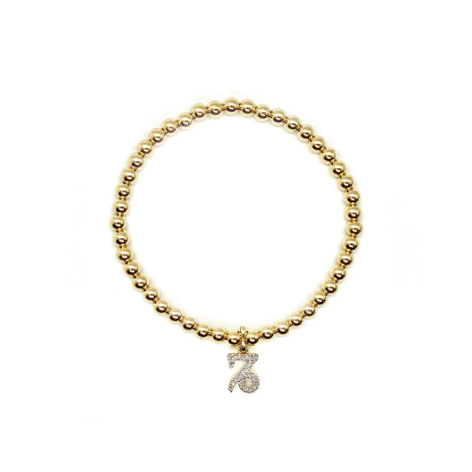 DIAMOND CAPRICORN CHARM BRACELET