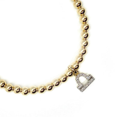 DIAMOND LIBRA CHARM BRACELET
