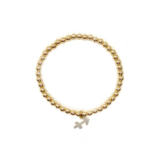 DIAMOND SAGITTARIUS CHARM BRACELET