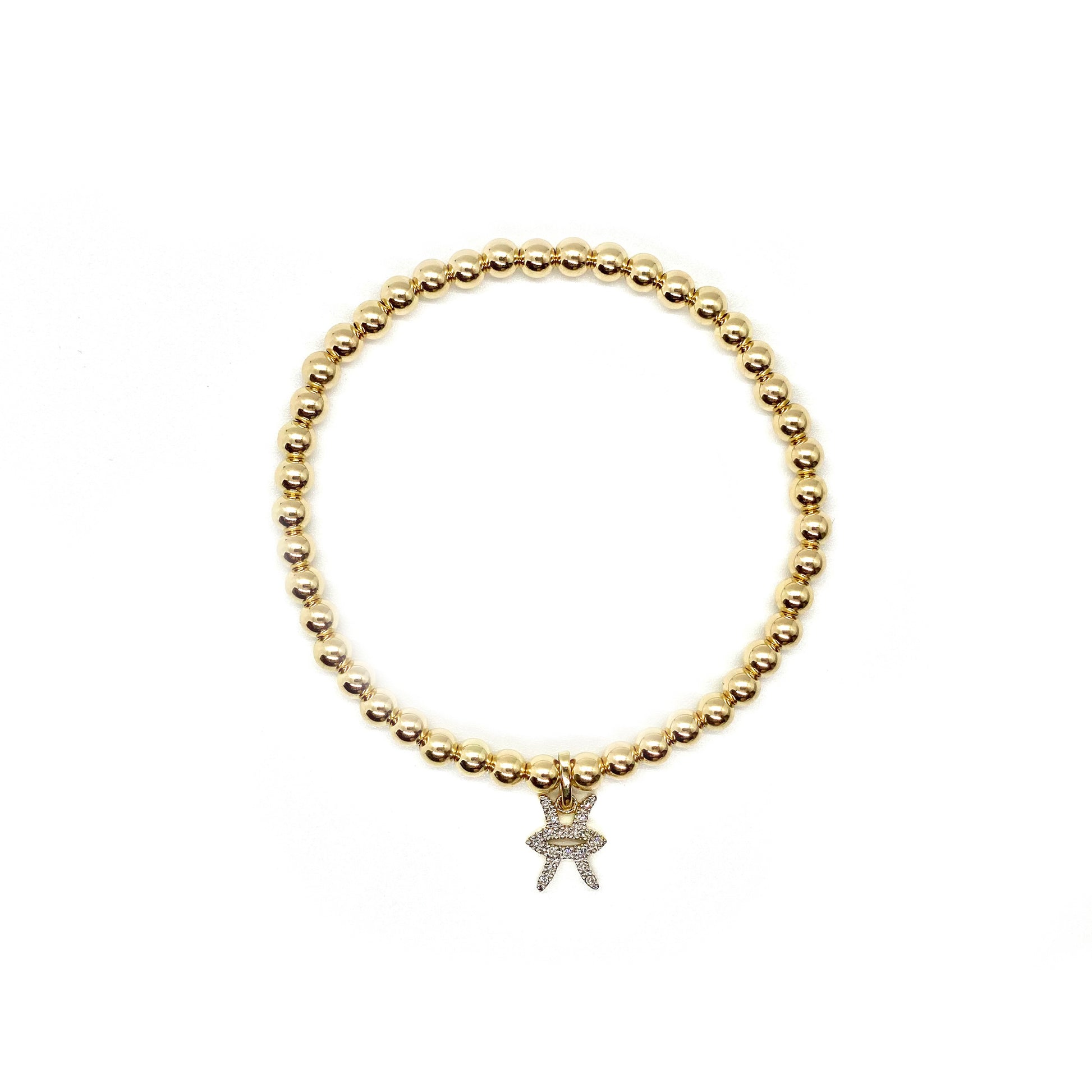 DIAMOND PISCES CHARM BRACELET