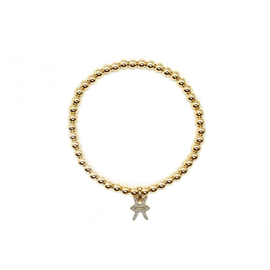 DIAMOND PISCES CHARM BRACELET