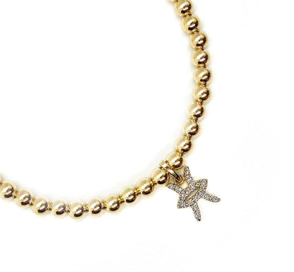 DIAMOND PISCES CHARM BRACELET