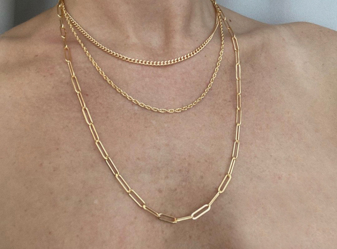 14K GOLD FILLED PAPERCLIP CHAIN