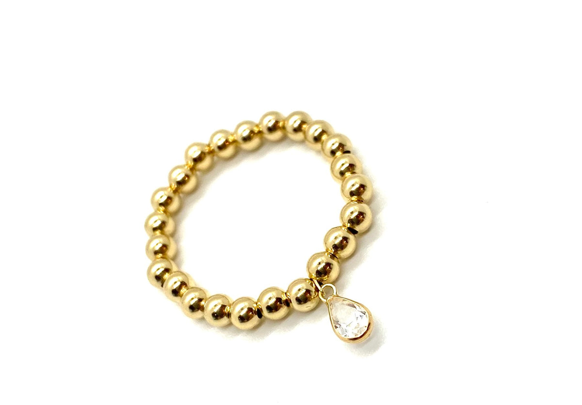 TEARDROP BEADED RING