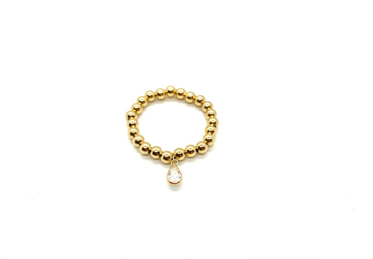 TEARDROP BEADED RING