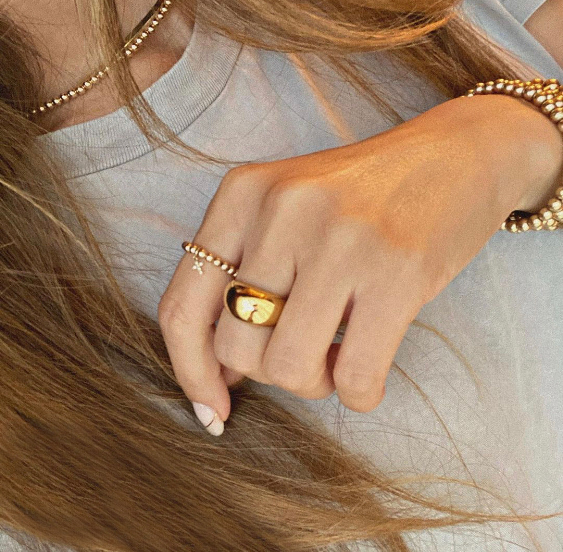 DIAMOND DAINTY CROSS RING