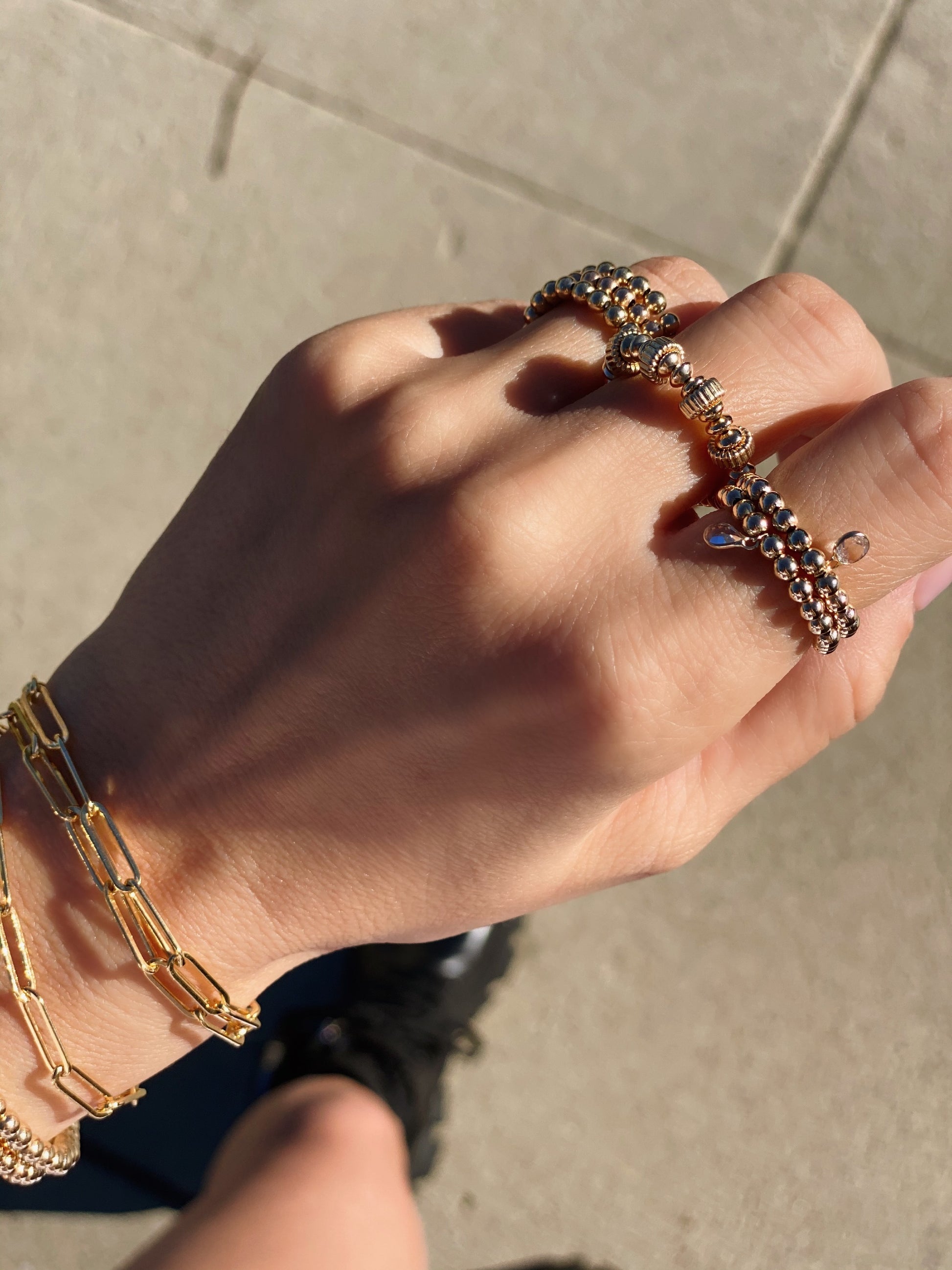 14K GOLD FILLED PAPERCLIP BRACELET