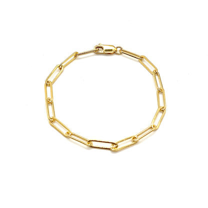 14K GOLD FILLED PAPERCLIP BRACELET