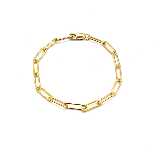14K GOLD FILLED PAPERCLIP BRACELET