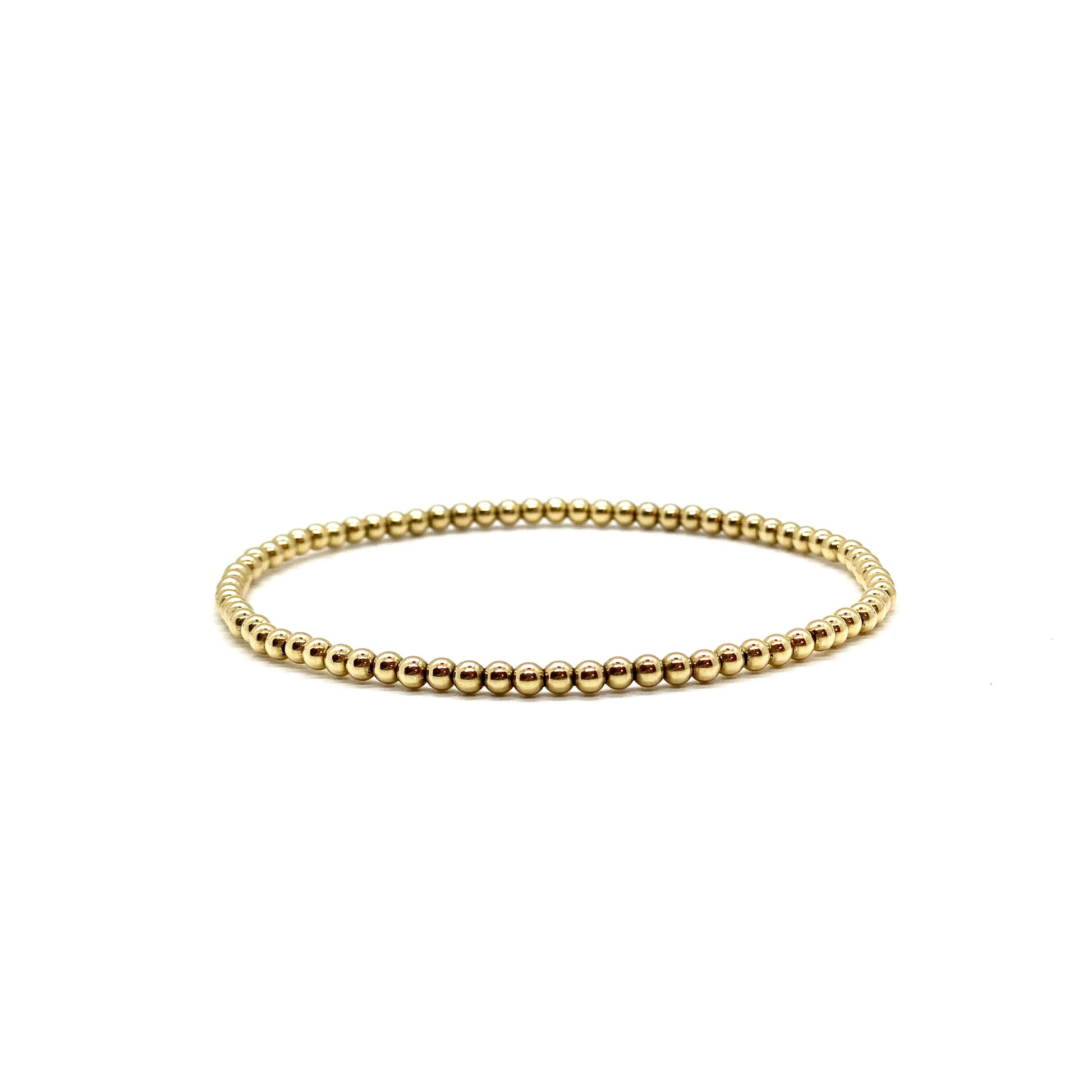 3MM GOLD FILLED BEADED ANKLET