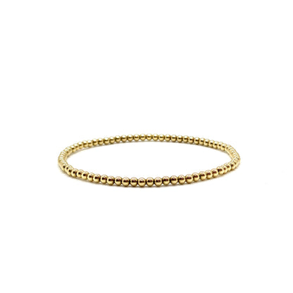 3MM GOLD FILLED BEADED ANKLET