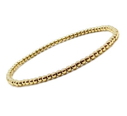 3MM GOLD FILLED BEADED ANKLET
