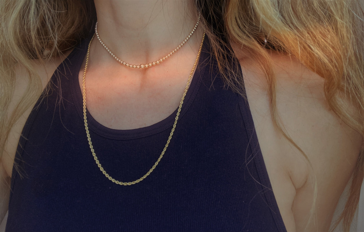 3MM GOLD FILLED GRADUATED NECKLACE