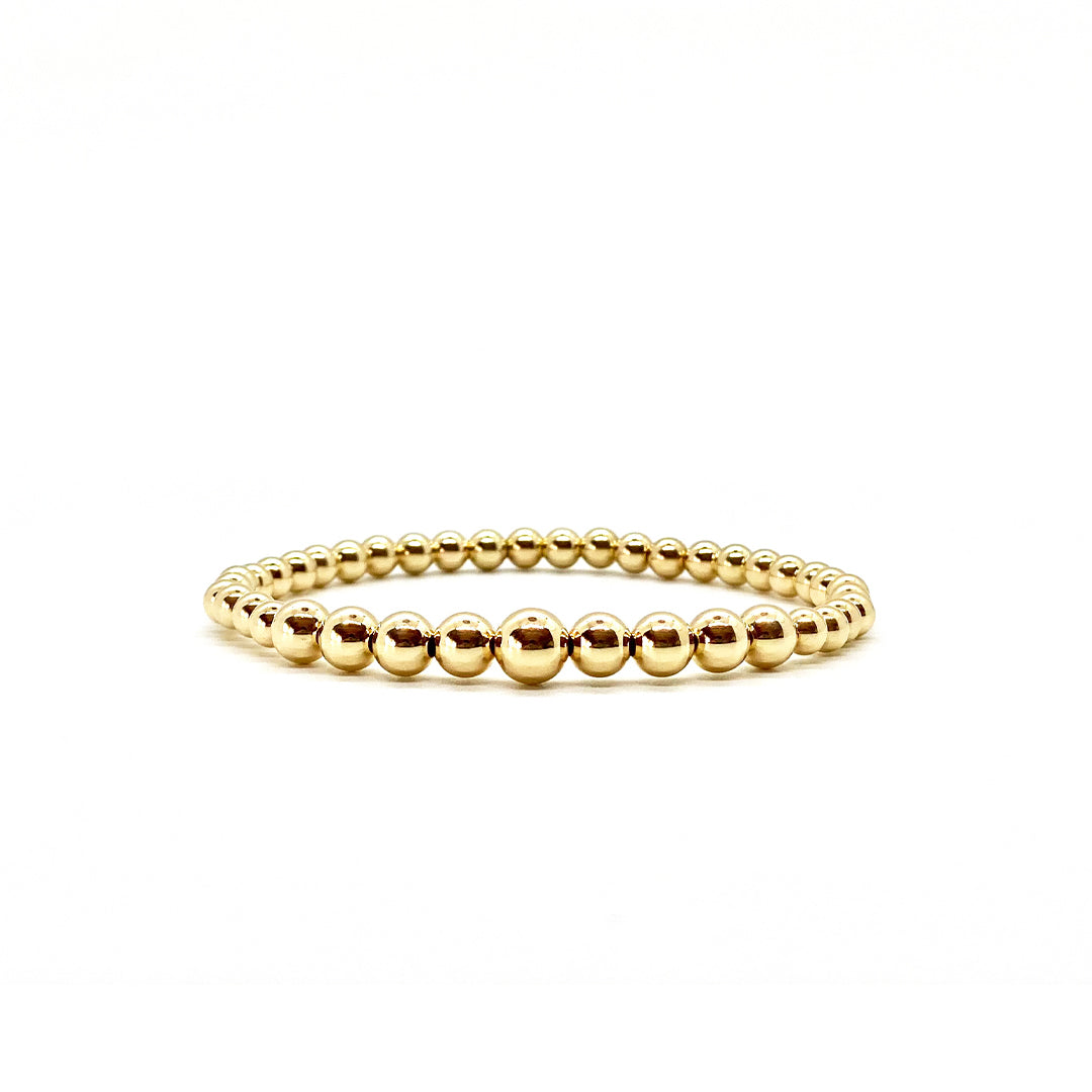 4MM GOLD FILLED GRADUATED BRACELET