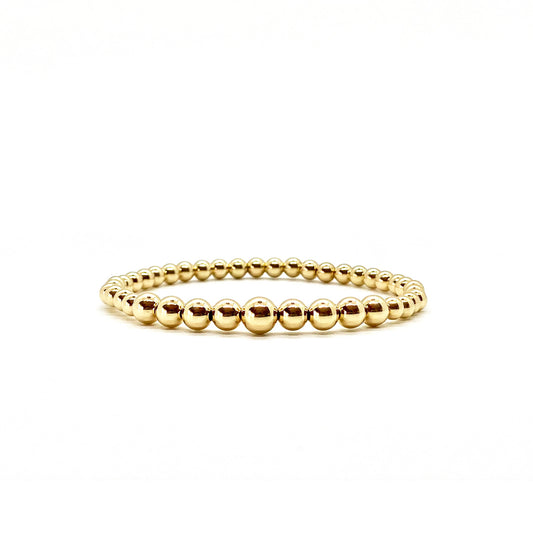 4MM GOLD FILLED GRADUATED BRACELET