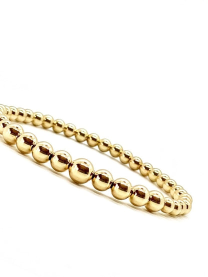4MM GOLD FILLED GRADUATED BRACELET