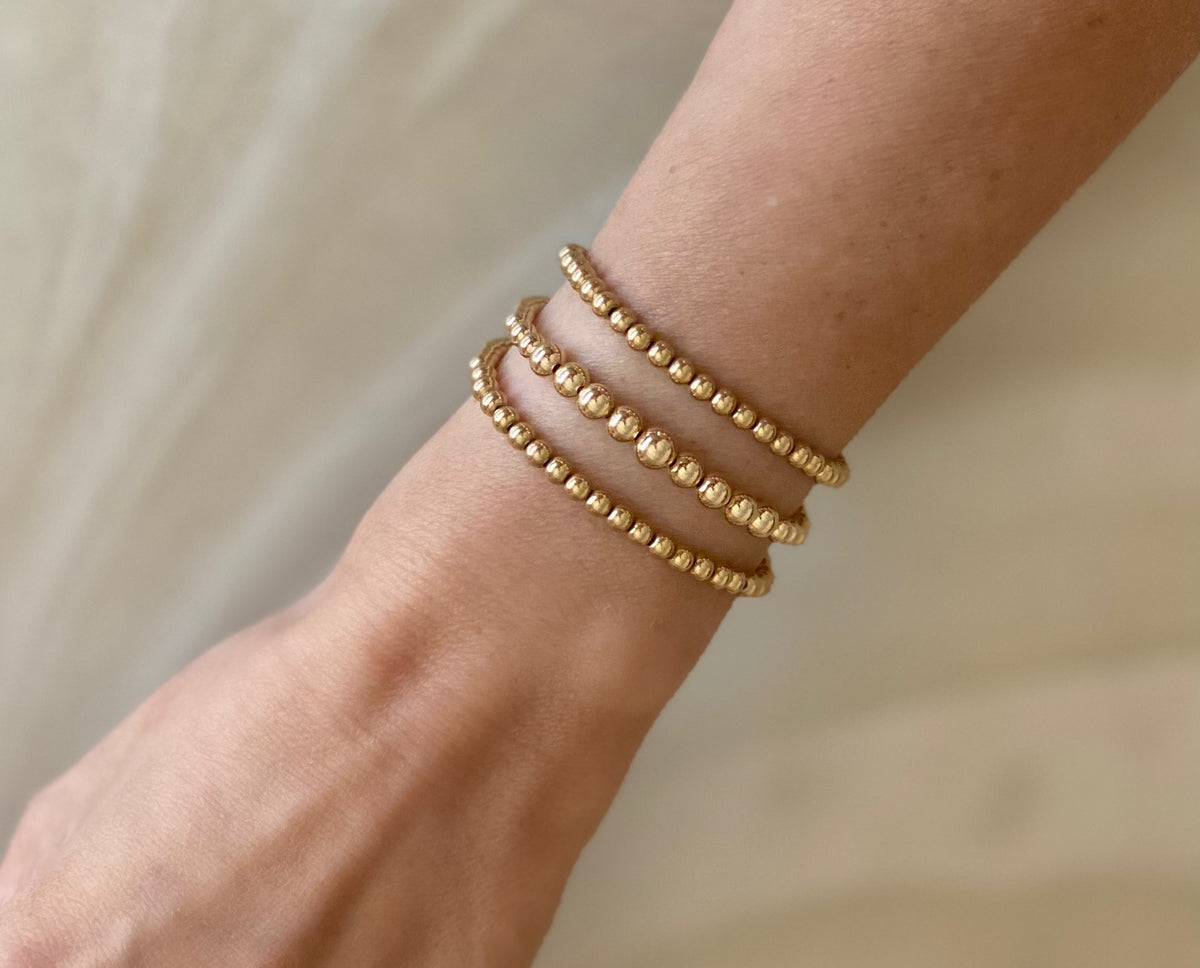 4MM GOLD FILLED GRADUATED BRACELET
