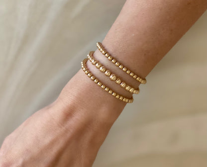 4MM GOLD FILLED GRADUATED BRACELET