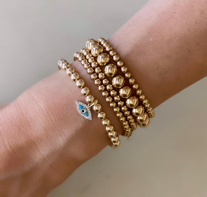 TURQUOISE DIAMOND EVIL EYE BRACELET