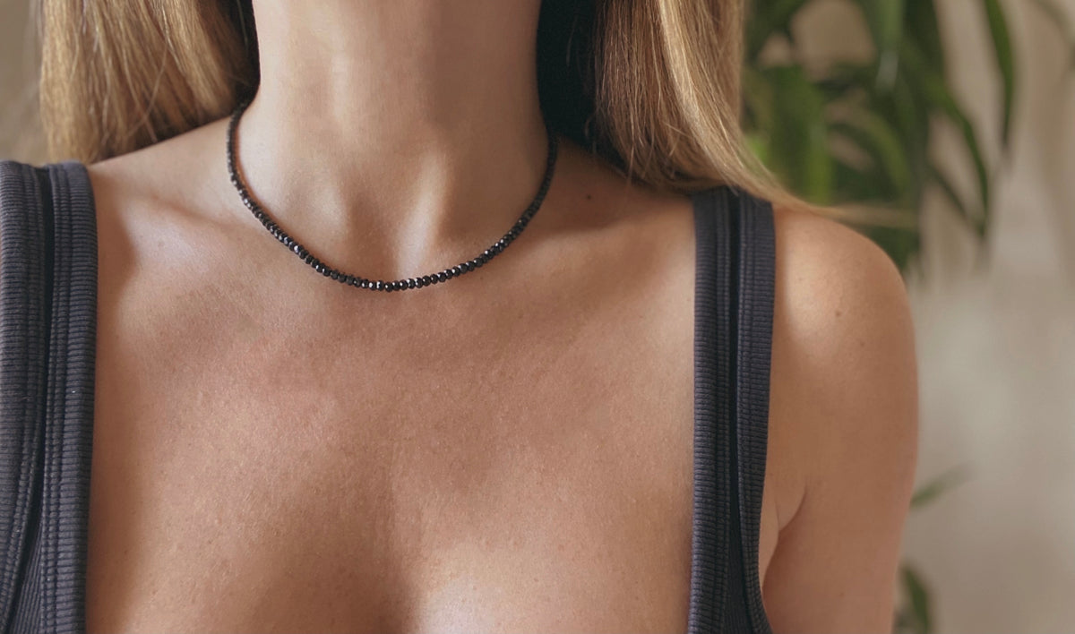 BLACK FACETED