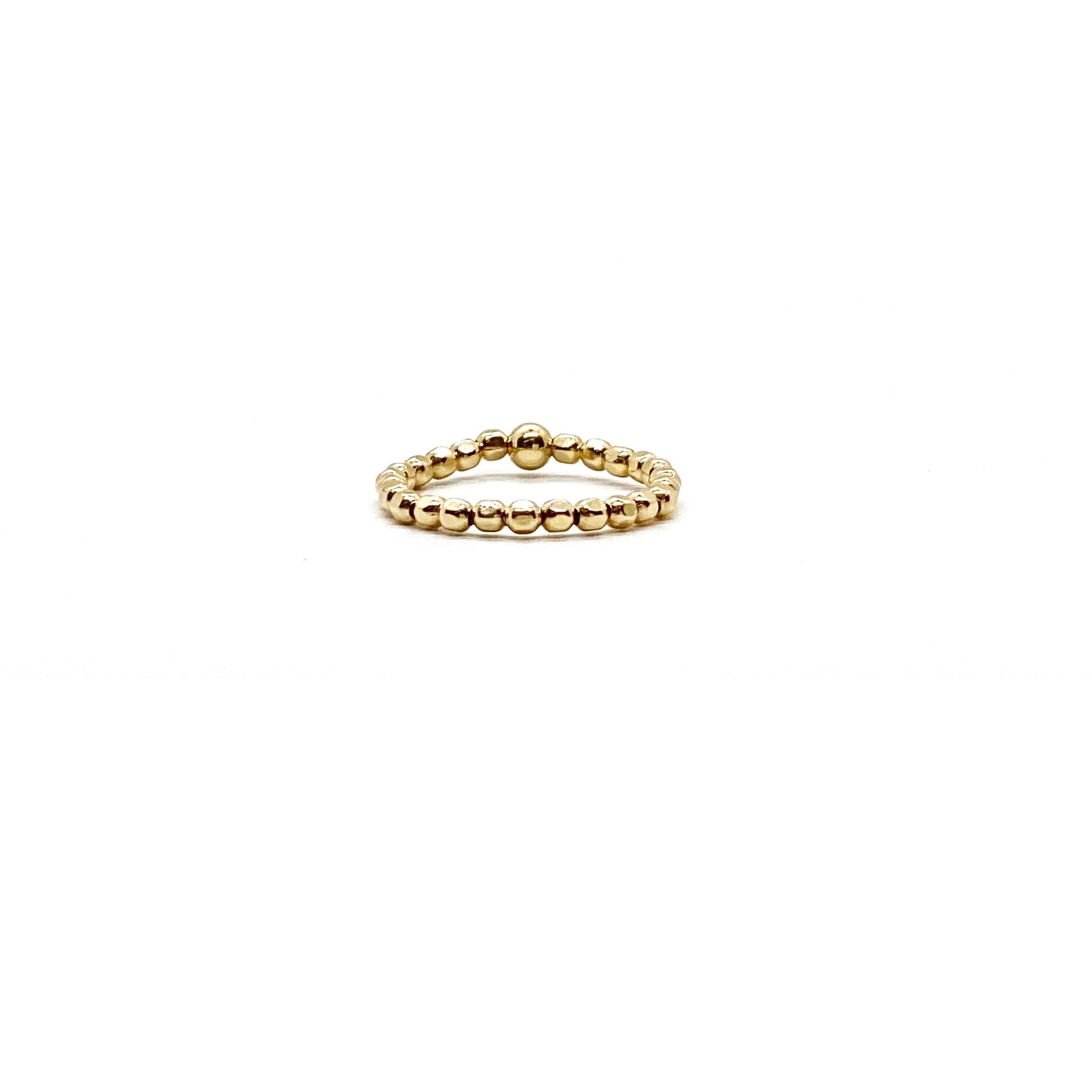 2MM FACETED BEADED RING