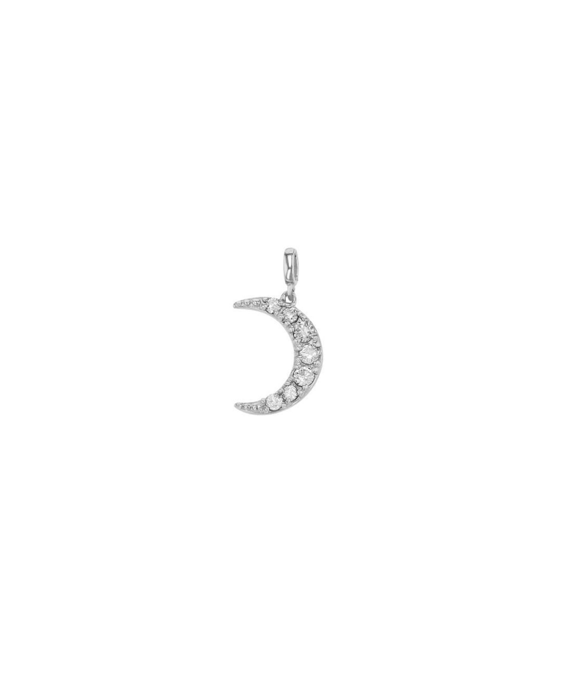 14K DIAMOND CRESCENT MOON CHARM