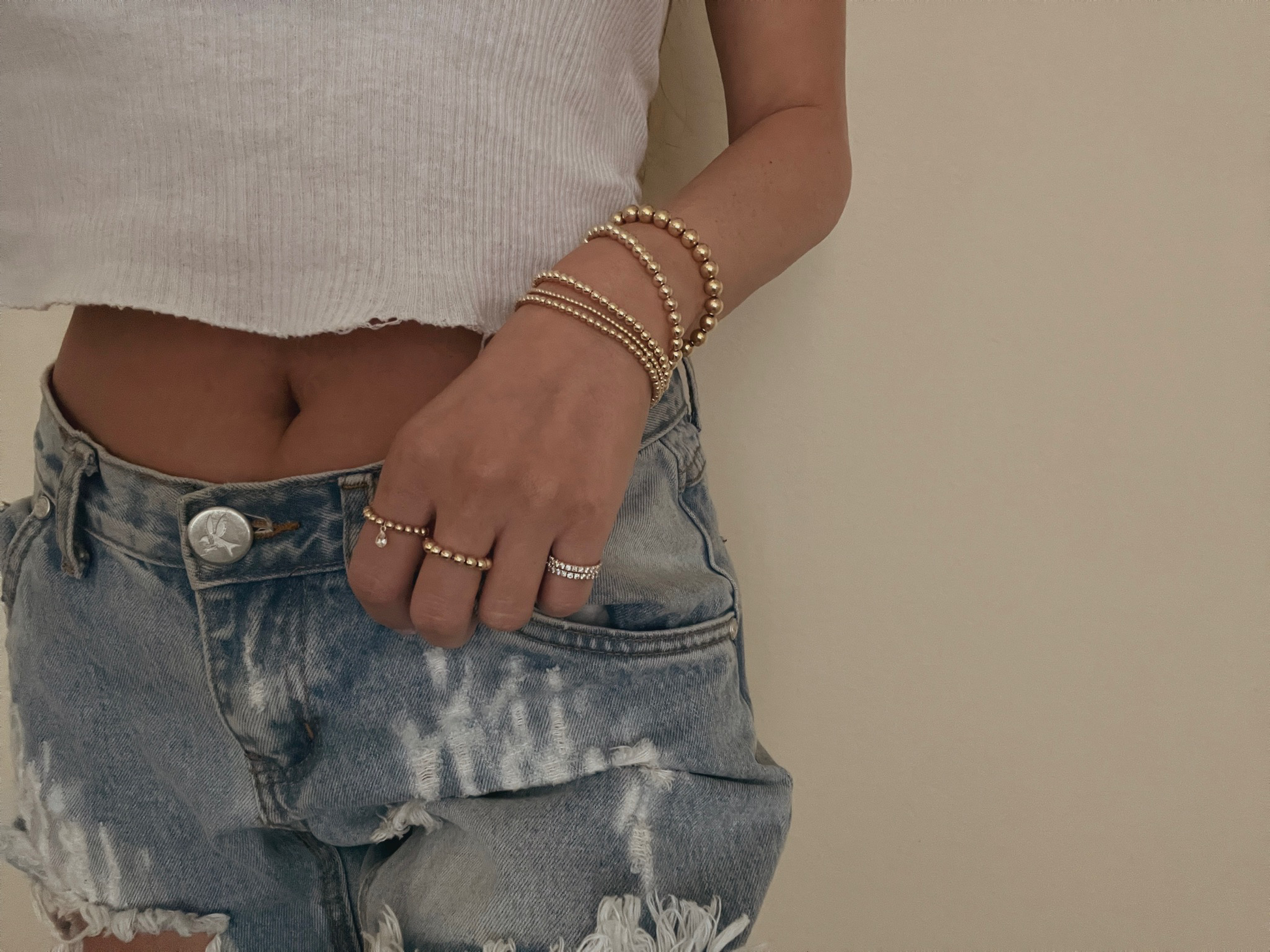 4MM BEADED RING