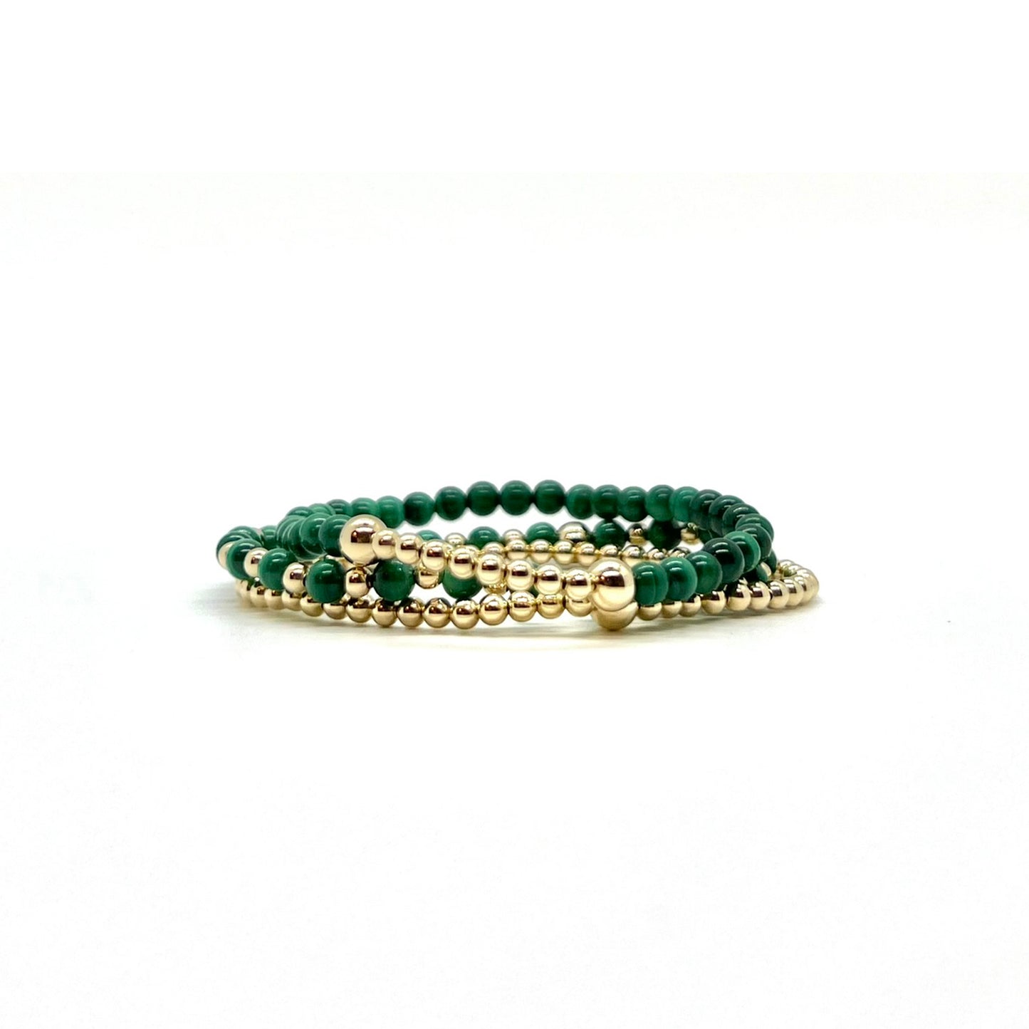 MALACHITE BRACELET STACK